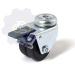 D50 H73 80KG Pasukamas ratukas su stabdžiu, su kiauryme varžtui M8, M10