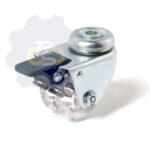 D50 H73 70KG Pasukamas ratukas su stabdžiu, su kiauryme varžtui M8, M10