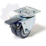 D50 H73 80KG Pasukamas ratukas su stabdžiu, su plokštele 60x60