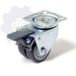 D50 H73 80KG Pasukamas ratukas su stabdžiu, su plokštele 60x60