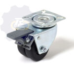 D50 H73 80KG Pasukamas ratukas su stabdžiu, su plokštele 60x60