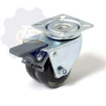 D50 H73 90KG Pasukamas ratukas su stabdžiu, su plokštele 60x60