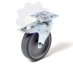 D100 H122 80KG Pasukamas ratukas su stabdžiu, su kiauryme varžtui M8, M10