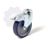 D100 H122 80KG Pasukamas ratukas su stabdžiu, su kiauryme varžtui M8, M10