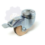 D50 H70 40KG Pasukamas ratukas su stabdžiu, su kiauryme varžtui M8, M10