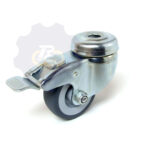 D50 H70 50KG Pasukamas ratukas su stabdžiu, su kiauryme varžtui M8, M10