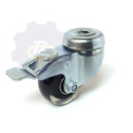 D50 H70 50KG Pasukamas ratukas su stabdžiu, su kiauryme varžtui M8, M10