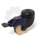 D50 H70 40KG Pasukamas ratukas su stabdžiu, su kiauryme varžtui M8, M10