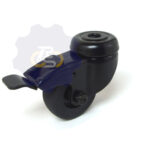 D50 H70 50KG Pasukamas ratukas su stabdžiu, su kiauryme varžtui M8, M10