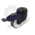 D50 H70 40KG Pasukamas ratukas su stabdžiu, su kiauryme varžtui M8, M10