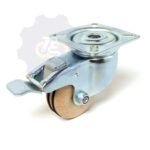 D50 H70 40KG Pasukamas ratukas su stabdžiu, su plokštele 60x60