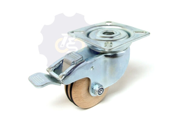 D50 H70 40KG Pasukamas ratukas su stabdžiu, su plokštele 60x60