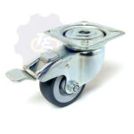 D50 H70 50KG Pasukamas ratukas su stabdžiu, su plokštele 60x60