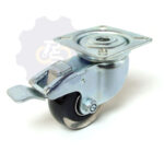 D50 H70 50KG Pasukamas ratukas su stabdžiu, su plokštele 60x60