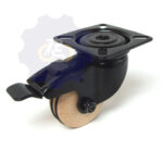 D50 H70 40KG Pasukamas ratukas su stabdžiu, su plokštele 60x60