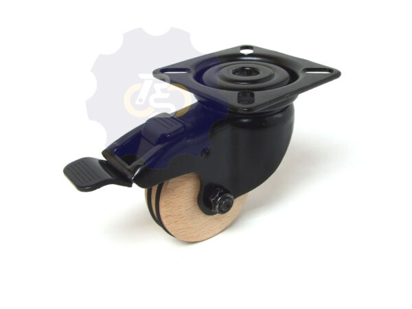 D50 H70 40KG Pasukamas ratukas su stabdžiu, su plokštele 60x60