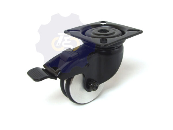 D50 H70 40KG Pasukamas ratukas su stabdžiu, su plokštele 60x60