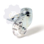 D75 H100 60KG Pasukamas ratukas su stabdžiu, su kiauryme varžtui M8, M10