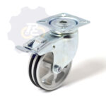 D75 H100 45KG Pasukamas ratukas su stabdžiu, su plokštele 60x60