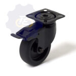 D75 H100 60KG Pasukamas ratukas su stabdžiu, su plokštele 60x60