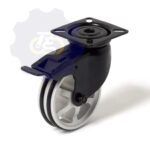 D75 H100 45KG Pasukamas ratukas su stabdžiu, su plokštele 60x60