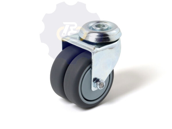 D75 H100 150KG Pasukamas ratukas, su kiauryme varžtui M10, M12