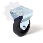 D75 H100 60KG Fiksuotas ratukas su plokštele 60x60