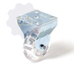 D75 H100 60KG Fiksuotas ratukas su plokštele 60x60