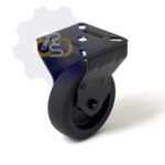 D75 H100 60KG Fiksuotas ratukas su plokštele 60x60