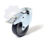 D100 H135 80KG Pasukamas ratukas su stabdžiu, su kiauryme varžtui M10