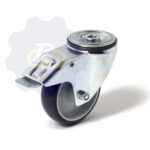 D100 H124 140KG Pasukamas ratukas su stabdžiu, su kiauryme varžtui M10