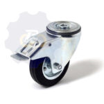 D100 H124 70KG Pasukamas ratukas su stabdžiu, su kiauryme varžtui M10