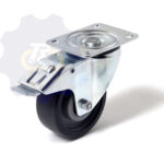 D100 H125 180KG Pasukamas ratukas su stabdžiu, su plokštele 105x80