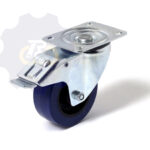 D100 H125 150KG Pasukamas ratukas su stabdžiu, su plokštele 105x80