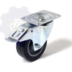 D100 H125 150KG Pasukamas ratukas su stabdžiu, su plokštele 105x80