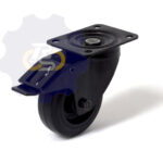 D100 H125 150KG Pasukamas ratukas su stabdžiu, su plokštele 105x80