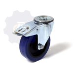 D125 H154 200KG Pasukamas ratukas su stabdžiu, su kiauryme varžtui M10, M12