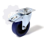 D125 H155 200KG Pasukamas ratukas su stabdžiu, su plokštele 105x80