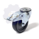 D150 H180 300KG Pasukamas ratukas su stabdžiu, su kiauryme varžtui M12