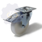 D160 H190 350KG Pasukamas ratukas su stabdžiu, su plokštele 135x110