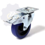 D160 H190 350KG Pasukamas ratukas su stabdžiu, su plokštele 135x110