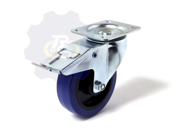 D160 H190 350KG Pasukamas ratukas su stabdžiu, su plokštele 135x110