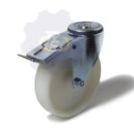 D200 H230 300KG Pasukamas ratukas su stabdžiu, su kiauryme varžtui M12