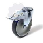 D200 H230 300KG Pasukamas ratukas su stabdžiu, su kiauryme varžtui M12