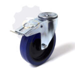 D200 H230 300KG Pasukamas ratukas su stabdžiu, su kiauryme varžtui M12