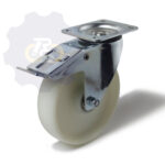 D200 H235 400KG Pasukamas ratukas su stabdžiu, su plokštele 135x110