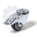 D80 H99 100KG Pasukamas ratukas su stabdžiu, su kiauryme varžtui M10