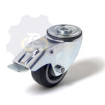 D80 H99 100KG Pasukamas ratukas su stabdžiu, su kiauryme varžtui M10