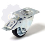 D80 H100 50KG Pasukamas ratukas su stabdžiu, su plokštele 105x80