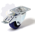 D80 H100 100KG Pasukamas ratukas su stabdžiu, su plokštele 105x80